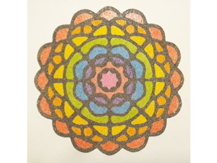 Šablona na pískování mandala 6 (Varianta 490 x 490 mm)