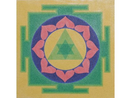 Šablona na pískování mandala 39 - ganéša jantra (Varianta 490 x 490 mm)