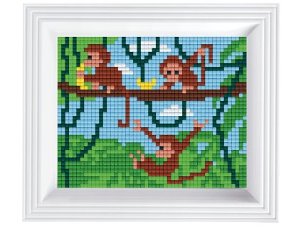 1903 obrazek s rameckem 19 barev 3 opice