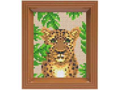 2329 obrazek s rameckem 22 barev panter v dzungli