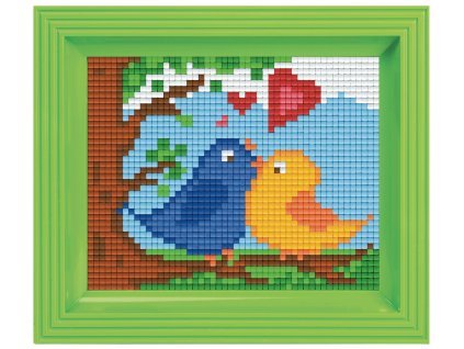 2170 obrazek s rameckem 22 barev zamilovani ptacci