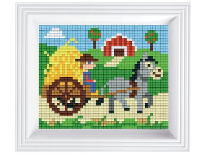 2191 obrazek s rameckem 25 barev vozik s oslikem