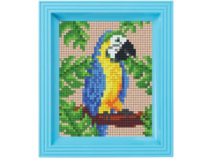 2332 obrazek s rameckem 26 barev papousek v dzungli