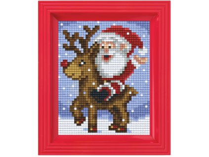 2407 obrazek s rameckem 26 barev santa a rudolf