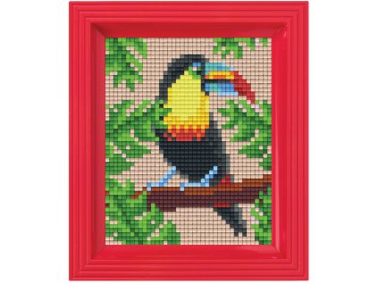 2335 obrazek s rameckem 26 barev tukan v dzungli