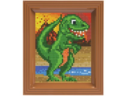 2413 obrazek s rameckem 26 barev tyranosaurus