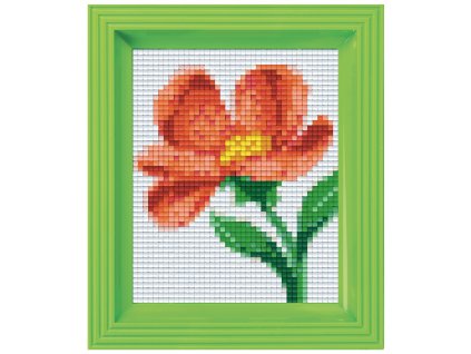 2038 obrazek s rameckem 27 barev oranzovy kvet