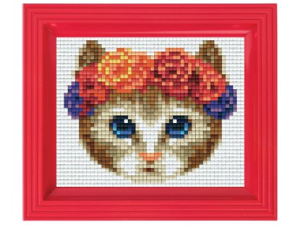 2176 obrazek s rameckem 32 barev kocici portret