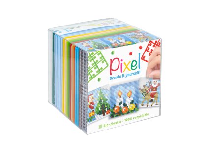 1066 pixel kostka vanoce