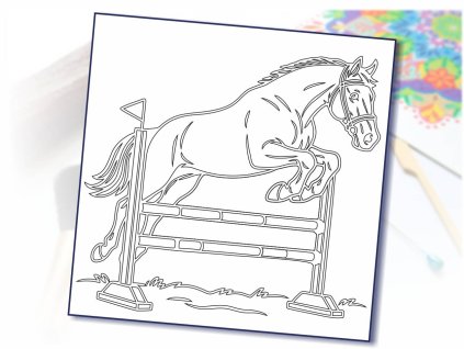 kun skace pres prekazku