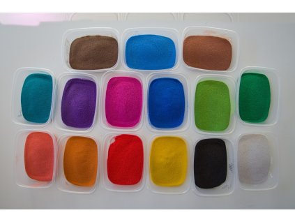 181 sada barevny pisek 15 barev po 150g
