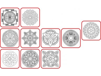 Velká sada MANDAL - Barevné pískování obrázků