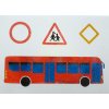Šablona na pískování autobus+značky (Velikost šablony A5 (148 x 210 mm))