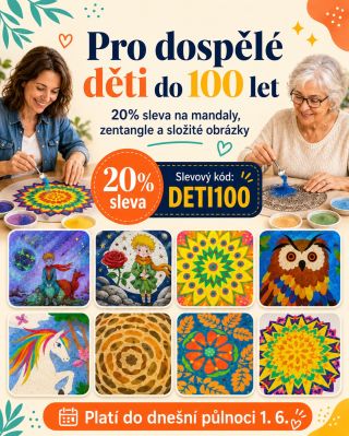 Dnes slaví všechny děti – i ty dospělé do 100 let! 🎨✨ Jen do dnešní půlnoci můžete využít 20% slevu na mandaly, zentangle...