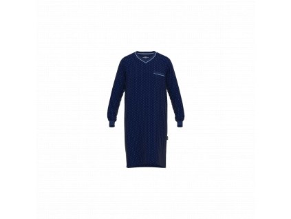 Götzburg 451638 pánská noční košile s dl. rukávem bavlna, tmavě modrá