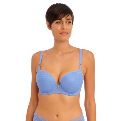 480x672 pdp mobile AA401431 COR primary Freya Lingerie Freya Fatale Cornflower Underwired Moulded Plunge T Shirt Bra