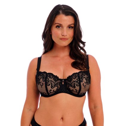 1200x1680 pdp widescreen FL102607 BLK primary Fantasie Lingerie Portia Black Underwired Balconette Bra