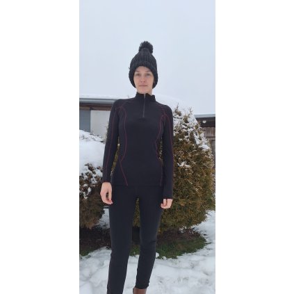 Schiesser dámské termo legíny, do -5°C, černá