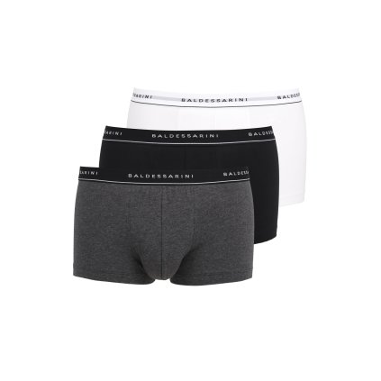 Baldessarini 90002 pánské boxerky bavlna 3balení bílá šedá černá