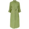Marc André LD23 06 letní dámské propínací šaty pásek a límeček barva olivová zelená