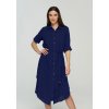 Marc André LD25 letní dámské propínací šaty pásek viskózové tmavě modré