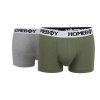 HomeBoy 5100 pánské boxerky 2ks, khaki/šedá