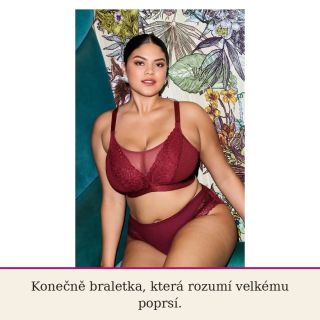 Braletka, o které jste si možná myslely, že pro velké poprsí neexistuje a ještě s kraječkou. Bez kostic, jemná krajka,...