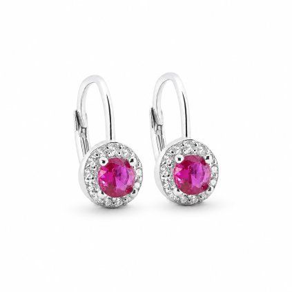 1004 stribrne nasnice pink crystal