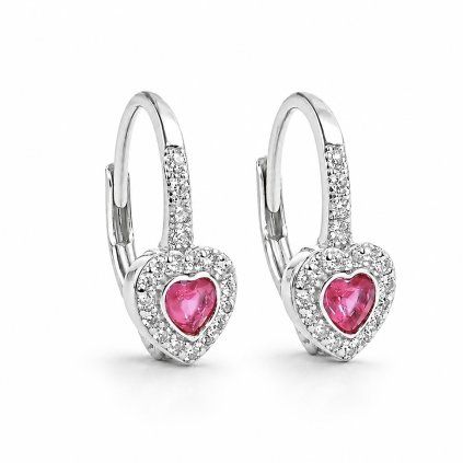 1355 1 stribrne nausnice pink aria