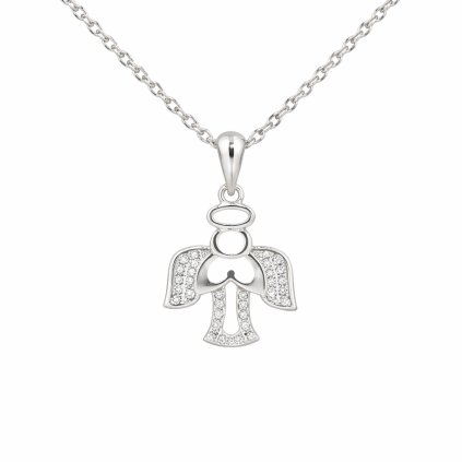 Stříbrný přívěsek anděl se zirkony