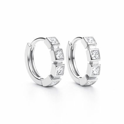 Stříbrné naušnice se zirkony