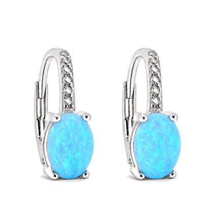 Stříbrné náušnice Blue Opal Moonlit