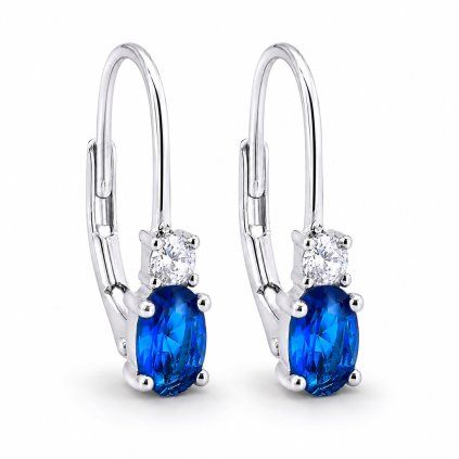 Stříbrné náušnice Blue Jadeine