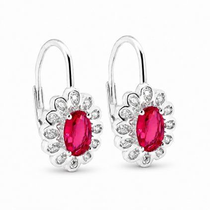 Stříbrné náušnice Ruby Bloom