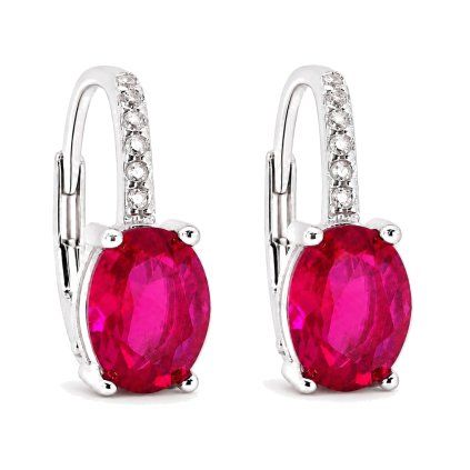 Stříbrné náušnice Ruby Moonlit
