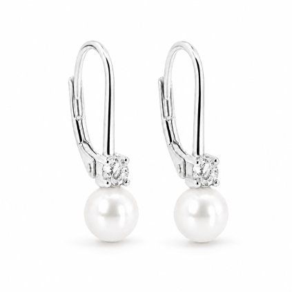 Stříbrné náušnice Pearl Pure