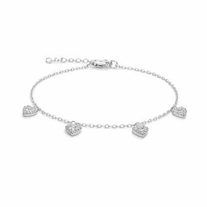 Stříbrný náramek Heart Charms Silver