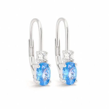 Stříbrné náušnice Blue Jadeine
