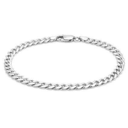 Stříbrný náramek Panzer Silver Classic (Velikost 21 cm)