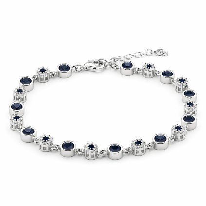 Stříbrný náramek Midnight Elegance (Velikost 17 cm + 2 cm)