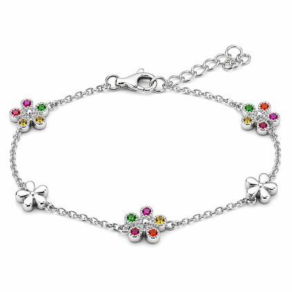 Stříbrný náramek Floral Delight