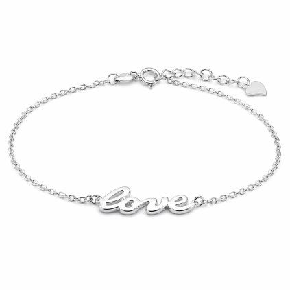 Stříbrný náramek Love
