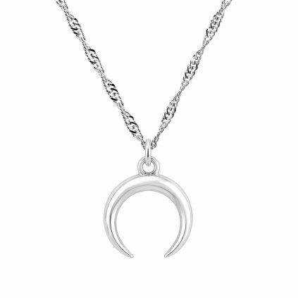 Stříbrný řetízek s ozdobou měsíce