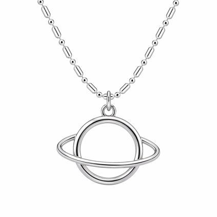 Stříbrný řetízek s ozdobou planety