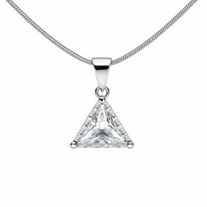 Stříbrný přívěsek pyramida zirkon