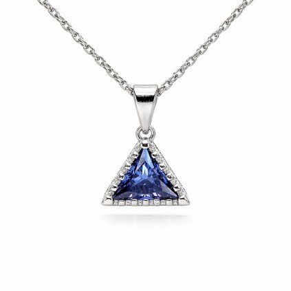 920 stribrny privesek pyramida safir