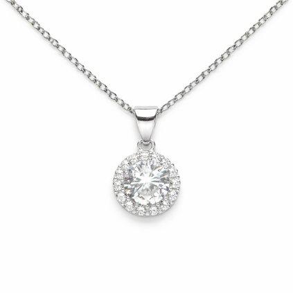 Stříbrný přívěsek se zirkony