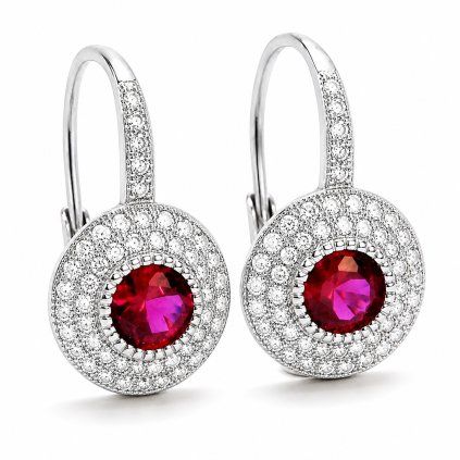 998 1 stribrne nausnice victoria red