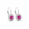 1004 stribrne nasnice pink crystal