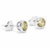 1727 stribrne nausnice s chrysolitem